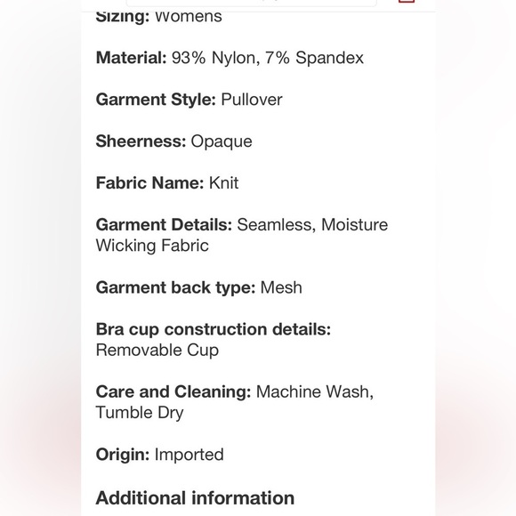 Women's Seamless Mesh Back Tank Bra - JoyLab™ Brown XS new - Picture 5 of 5